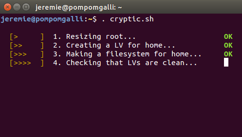 cryptic: Checking that LVs are clean...